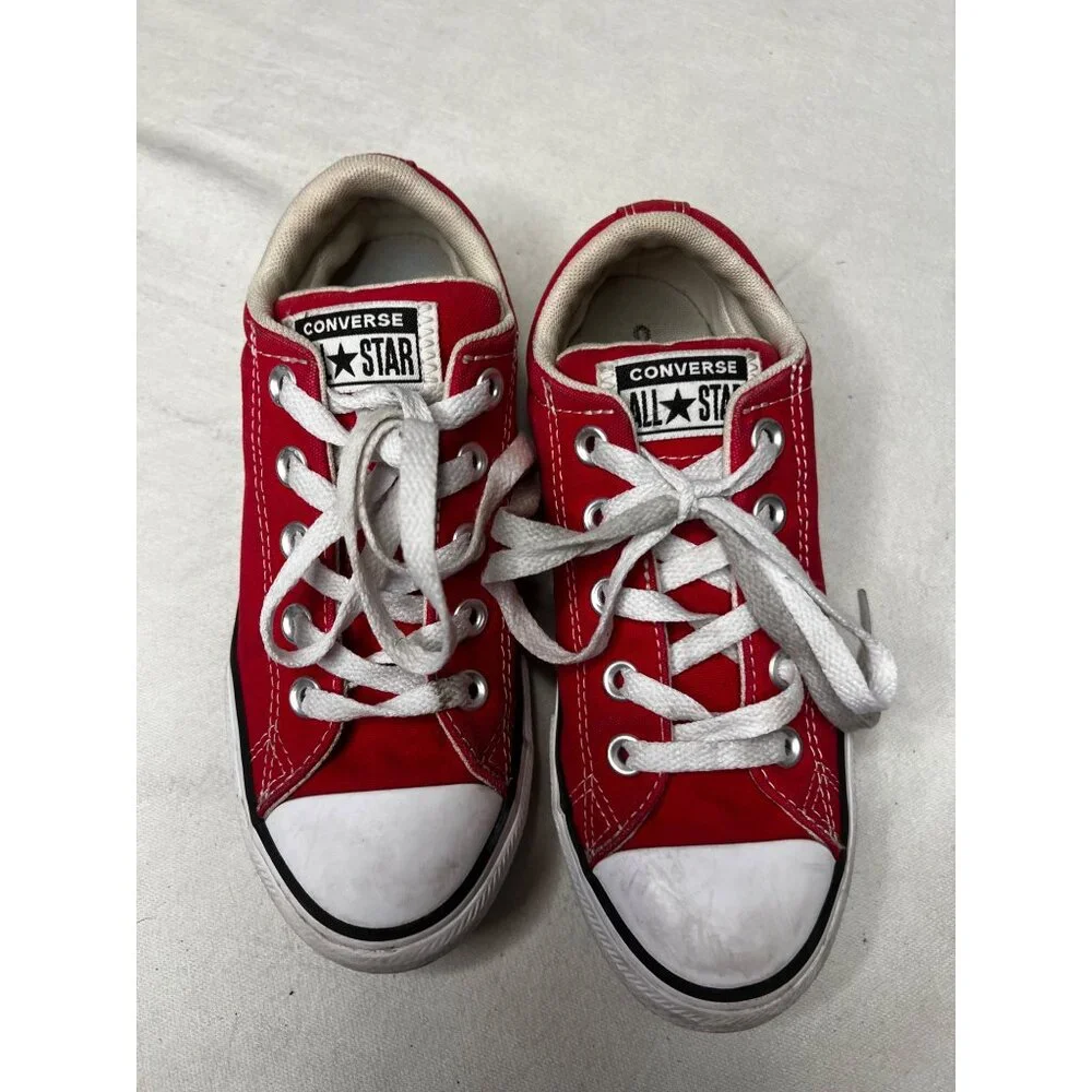 Converse CTAS Street Slip-On Youth Size 2 A01700F Red Casual Shoes School